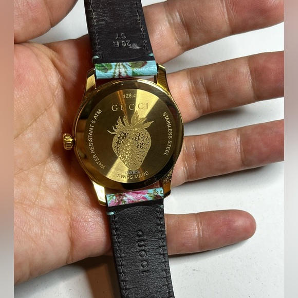 GUCCI YA1264085 G-Timeless “AQUA FLORA” Ladies Watch - Picture 14 of 16